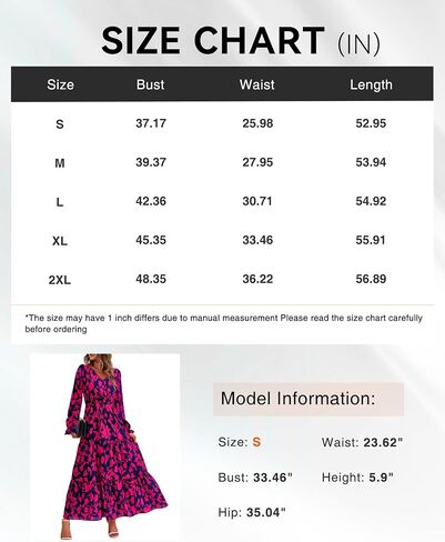 BTFBM Women Fall Dresses 2024 Casual Long Sleeve V Neck Maxi Dresses Floral Boho Long Dress Wedding Guest Dress in Saudi Arabia