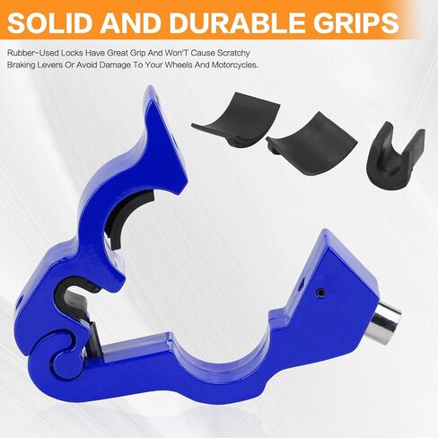 قفل مقود الدراجة النارية مضاد للسرقة ومقبض خانق وقفل فرامل قابل للتعديل عالمي للدراجات النارية والدراجات النارية والسكوتر ATV (أزرق - قطعتان) in Kuwait