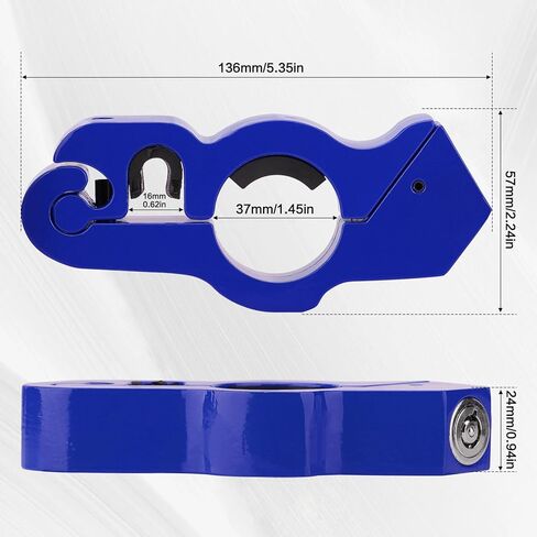 قفل مقود الدراجة النارية مضاد للسرقة ومقبض خانق وقفل فرامل قابل للتعديل عالمي للدراجات النارية والدراجات النارية والسكوتر ATV (أزرق - قطعتان) in Kuwait
