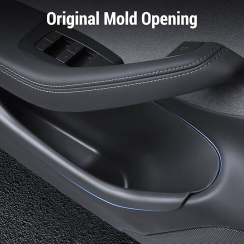 New 2024 Model 3 Door Side Storage Box 4 PCS Full-Cover Front and Rear Door Tray Organizer for Tesla Model 3 Highland Door Slot Tray Mats Interior Accessories Fit for 2024 Model 3 in Saudi Arabia