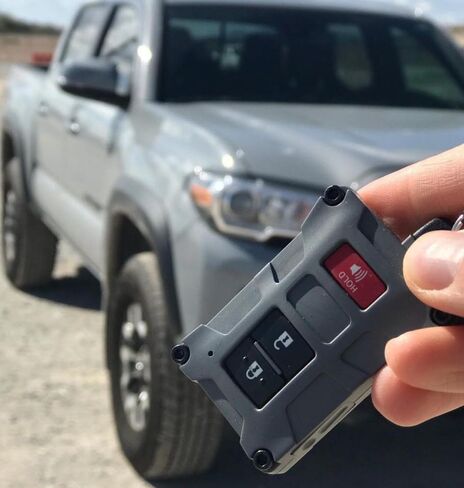 AJT DESIGN Replacement Key Fob Case for Toyota Tacoma, Tundra, 4Runner V1 - Custom Made in USA (Color: Cement) in Kuwait