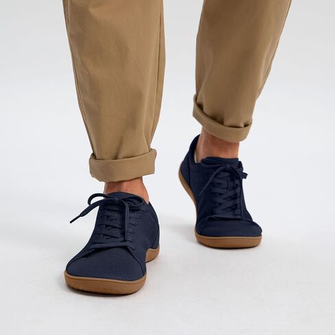 Mens Barefoot Wide Toe Box Shoes Lightweight Walking Shoes Flexible Zero Drop Sneakers for Men Summer Minimalist Casual Shoes(Navy/Gum,13.0) in Saudi Arabia