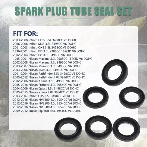 مجموعة سدادات أنبوب الإشعال لنيسان ألتيما فرونتير 4.0L ماكسيما 3.0L 3.5L لإنفينيتي FX35 G35 I30 I35 #1327631U10 ES72481 (6 قطعة) in Kuwait