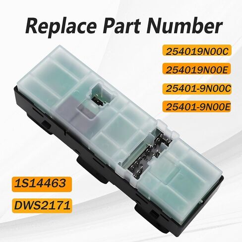 Power Master Window Control Switch Front Left Driver Side Compatible with Nissan Maxima 2009 2010 2011 2022 2013 2014 Replace 25401-9N00E 254019N00E in Kuwait
