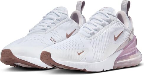 حذاء Nike Air Max 270 - أبيض/ بنفسجي بلاتيني-سموكي موف-أسود، 7.5 in Saudi Arabia