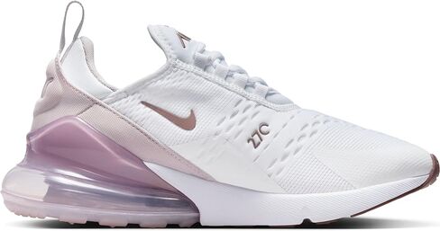 حذاء Nike Air Max 270 - أبيض/ بنفسجي بلاتيني-سموكي موف-أسود، 7.5 in Saudi Arabia