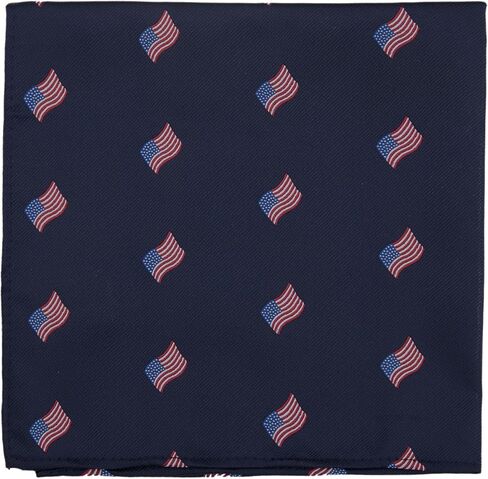 Jacob Alexander Woven American Flags USA Navy Pocket Square Hanky for Men and Boys in Saudi Arabia