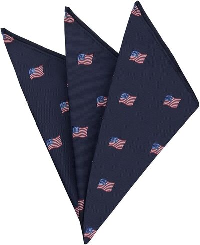 Jacob Alexander Woven American Flags USA Navy Pocket Square Hanky for Men and Boys in Saudi Arabia