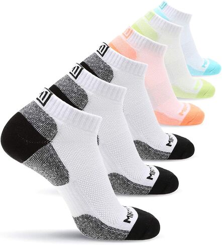 MIRMARU High Performance 6 Pairs Low Cut Athletic Running Cushion Sports Socks for Men & Women in Saudi Arabia