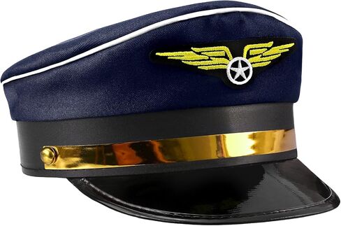 قبعة الطيار العالمية المضحكة كابتن كاب إكسسوار أزياء للبالغين in Kuwait