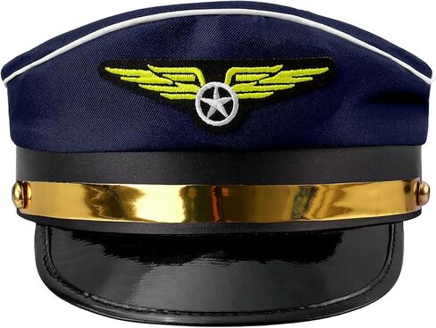 قبعة الطيار العالمية المضحكة كابتن كاب إكسسوار أزياء للبالغين in Kuwait