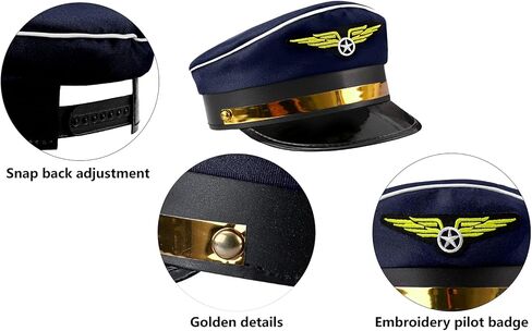 قبعة الطيار العالمية المضحكة كابتن كاب إكسسوار أزياء للبالغين in Kuwait