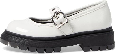 NINA Girl's Kathy (Toddler/Little Kid/Big Kid) White Crinkle Patent 1 Little Kid M in Saudi Arabia