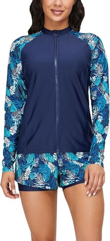 قمصان ملابس السباحة Stratuxx Kaze بأكمام طويلة وواقي من الطفح الجلدي بعامل حماية من الأشعة فوق البنفسجية 50+ حماية من الأشعة فوق البنفسجية للنساء والفتيات المراهقات in Kuwait