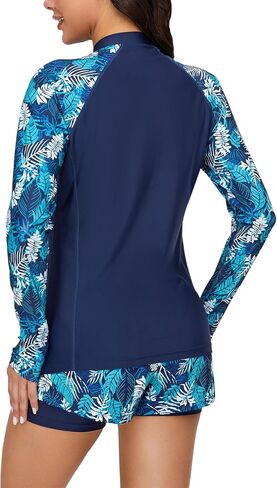 قمصان ملابس السباحة Stratuxx Kaze بأكمام طويلة وواقي من الطفح الجلدي بعامل حماية من الأشعة فوق البنفسجية 50+ حماية من الأشعة فوق البنفسجية للنساء والفتيات المراهقات in Kuwait