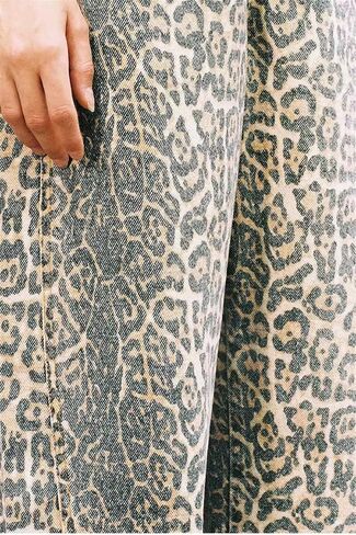 Leopard Print Jeans for Women - Y2K Light Cheetah Print Pants, Flare Straight Leg High Waisted Pants for Women in Saudi Arabia