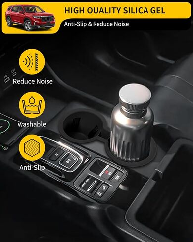 Cup Holder Compatible with 2023 2024 2025 Honda Pilot Car Center Console Cup Holder Insert Storage Box Interior Armrest Organizer for Honda Pilot Accessories (Black) in Kuwait