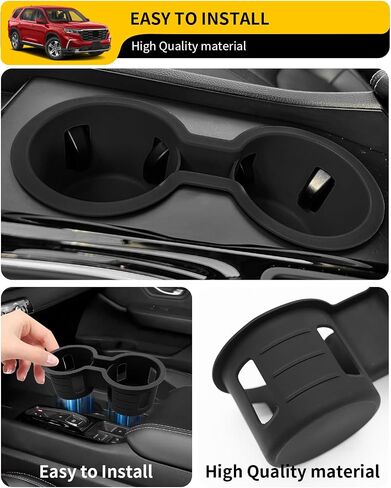 Cup Holder Compatible with 2023 2024 2025 Honda Pilot Car Center Console Cup Holder Insert Storage Box Interior Armrest Organizer for Honda Pilot Accessories (Black) in Kuwait