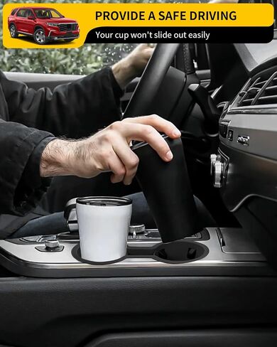 Cup Holder Compatible with 2023 2024 2025 Honda Pilot Car Center Console Cup Holder Insert Storage Box Interior Armrest Organizer for Honda Pilot Accessories (Black) in Kuwait
