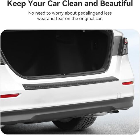 Exterior Rear Bumper Protector Compatible with Honda Accord 2023 2024 Accessories ABS Material Rear Bumper Guard Trunk Sill Protector (Black) in Kuwait