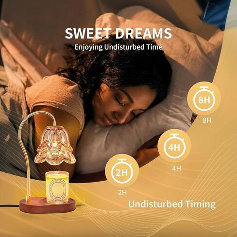 Candle Warmer Lamp with Timer with 2 Bulbs,No Flame Scented Candle Warmer,for Bedroom Home Decor,Fits Large and Small Jar Scented Candle Warming Lantern,Unique Birthday Gifts for Women in Saudi Arabia