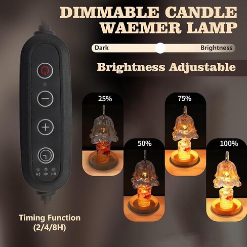 Candle Warmer Lamp with Timer with 2 Bulbs,No Flame Scented Candle Warmer,for Bedroom Home Decor,Fits Large and Small Jar Scented Candle Warming Lantern,Unique Birthday Gifts for Women in Saudi Arabia