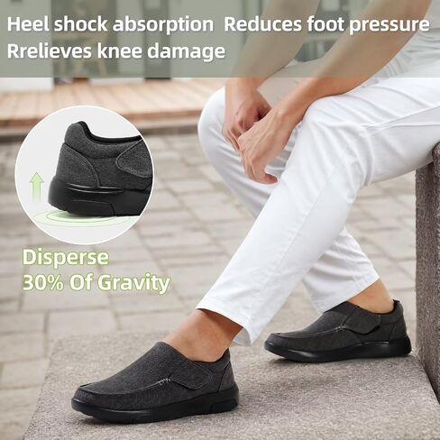 OrthoComfoot Orthopedic Slippers with Arch Support for Mens, Comfortable Plantar Fasciitis House Shoes, Winter Orthotic Moccasin Slip-On for Foot and Heel Pain in Kuwait