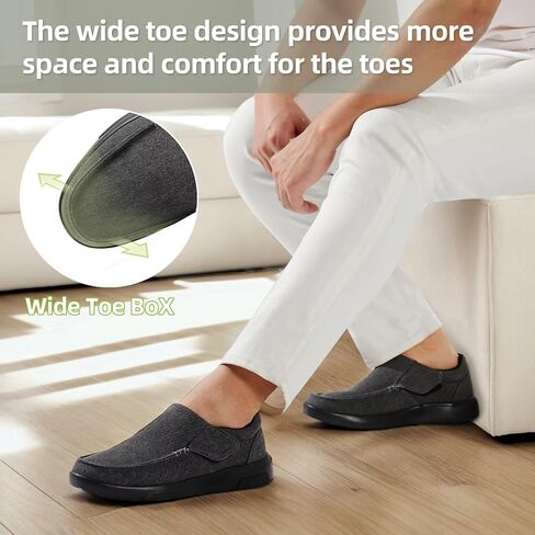 OrthoComfoot Orthopedic Slippers with Arch Support for Mens, Comfortable Plantar Fasciitis House Shoes, Winter Orthotic Moccasin Slip-On for Foot and Heel Pain in Kuwait