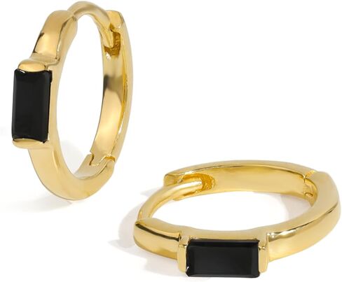 YoTreasure Black Onyx 14k Gold Vermeil أكثر من 925 أقراط فضية in Kuwait