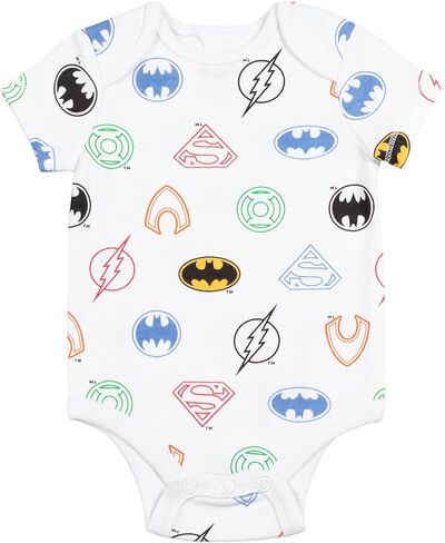 مجموعة من 3 بدلات لعيد الميلاد من DC Comics Justice League للأطفال حديثي الولادة حتى مقاسات الرضع (0-3 أشهر - 24 شهرًا) in Saudi Arabia