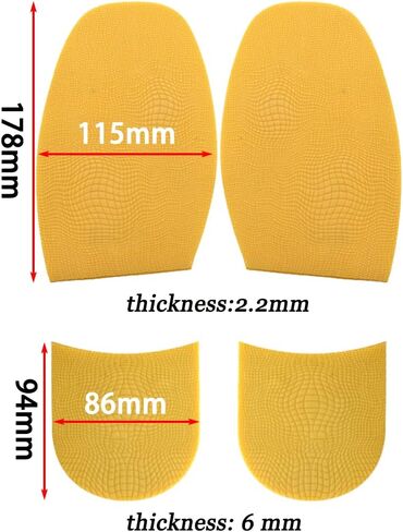Rubber Half Sole and Heels DIY Shoe Repair Replacement Sole Repair Anti-Slip Heel Replacement and Half Rubber Soles for Bottom of Shoes(Black) in Saudi Arabia