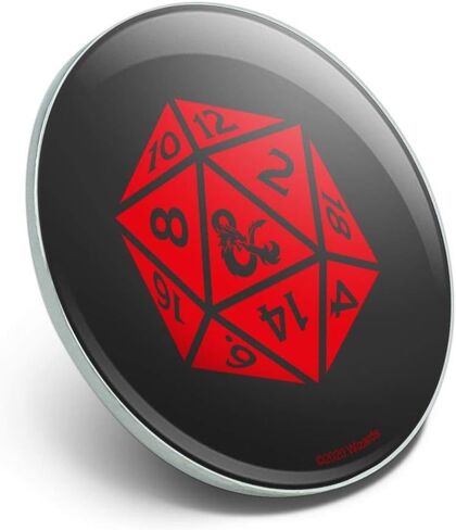 الزنزانات والتنينات d20 النرد المعدني 1.1 بوصة ربطة عنق قبعة طية صدر السترة Pinback in Saudi Arabia