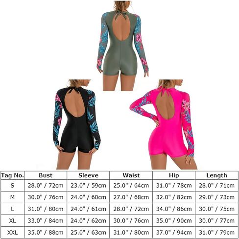 IDOPIP Rash Guard for Women Long Sleeve UV Sun Protection Rash Guard Shirt One Piece Swimsuit Zip Surfing Bathing Suit UPF 50 in Saudi Arabia
