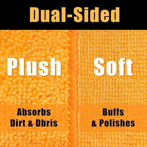 ATRDSS8002D مناشف تنظيف قماشية متعددة الأغراض من الألياف الدقيقة من تورين: 40.64 سم طول × 40.64 سم عرض، برتقالي، عبوة من 12 قطعة in Kuwait