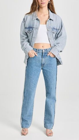Women's Re-Work London Panelled Reverse Jeans in Kuwait