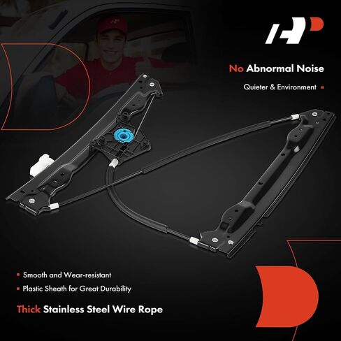 A-Premium Electric Power Window Regulator Without Motor Compatible with Chrysler Sebring 2007-2010 Sedan Front Right Passenger Side in Saudi Arabia