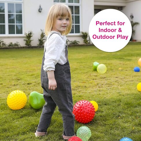 Edushape الكرات الحسية الأصلية للطفل - حزمة من 9 كرات ملونة نابضة بالحياة للأطفال الصغار - كرات أطفال فريدة من نوعها تعزز المهارات الحركية الإجمالية للأطفال الذين تتراوح أعمارهم بين 6 أشهر وما فوق in Kuwait