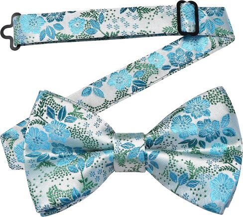 GUSLESON Floral Bow Ties for Men Pre-tied Adjustable Bowties for Wedding Business Party in Saudi Arabia