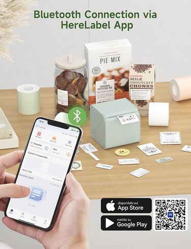 HPRT T260LR Label Maker: Portable Sticker Machine with Waterproof Tape, Bluetooth Thermal Label Printer for Small Business, Barcode, Name, Logo, Address, Mailing, Clothing, School, Home & Office in Saudi Arabia