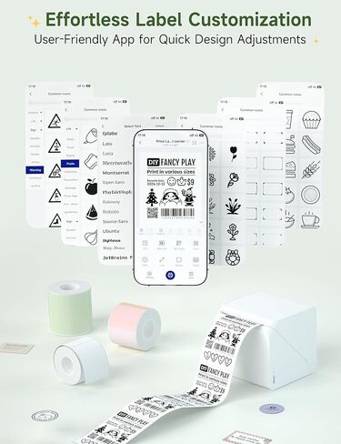 صانع الملصقات HPRT T260LR: آلة ملصقات محمولة مع شريط مقاوم للماء، طابعة ملصقات حرارية بلوتوث للشركات الصغيرة، الرمز الشريطي، الاسم، الشعار، العنوان، البريد، الملابس، المدرسة، المنزل والمكتب in Kuwait