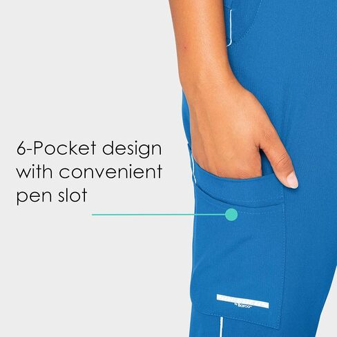بنطال BARCO Skechers Vitality للسيدات - نمط الركض، سروال تنظيف طبي سهل العناية مع 6 جيوب مريحة in Kuwait