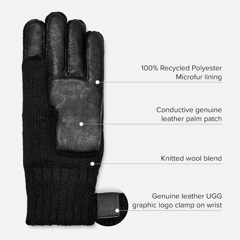 قفاز UGG الرجالي المتماسك بشاشة اللمس مع بطانة من الفرو الدقيق in Saudi Arabia