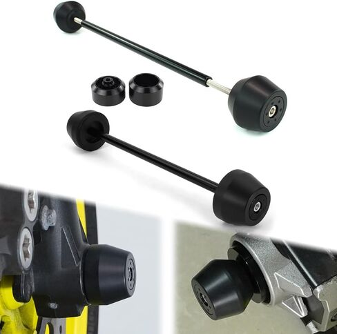 Xitomer الجبهة + المحور الخلفي المتزلجون يصلح ل 2024 MT-07 FZ-07 2014-2024 MT07 دراجة نارية الجبهة المحور الخلفي الإطار المتزلجون المتزلجون عجلة حامي تحطم منصات ل MT07 الإطار المتزلجون تحطم حامي in Kuwait