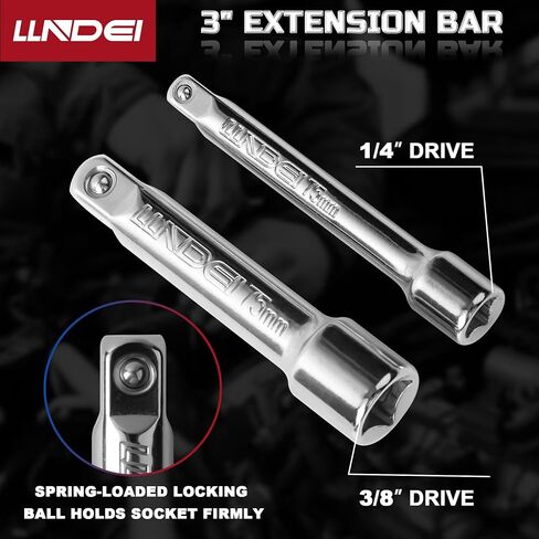 LLNDEI 48 Piece 1/4 Inch Mini Socket Ratchet Wrench Set, Metric Shallow Socket (4-14mm) 6-Point,with 72 Teeth Mini Ratcheting Wrench, Screwdriver Bit Set, Universal Joints and 3 Inch Extensions in Saudi Arabia