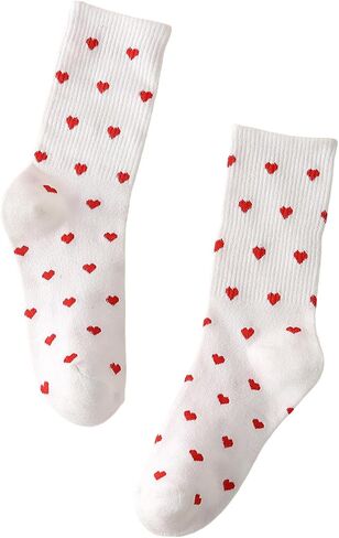 SHENHE Women's Embroidered Patterned Cute Crew Socks Breathable Soft Above Ankle Socks in Kuwait