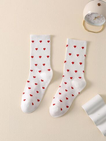 SHENHE Women's Embroidered Patterned Cute Crew Socks Breathable Soft Above Ankle Socks in Kuwait