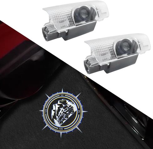 2 PCS LED Car Door Logo Lights Compatible for Grand Highlander Courtesy Projector Laser Welcome Light Puddle Lamp Car Accessories (red Grand, for Grand Highlander) in Saudi Arabia