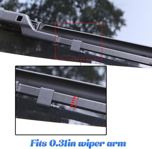 2 PCS Windshield Wiper Arm Nozzle Jet, Windshield Washer Nozzle Kit with 2m Fluid Hose and 4 Pcs Hose Connectors, Wiper Sprayer Replacement Kit 2E1955985 2E1955986 (2*Nozzle+4*Connectors+Hose) in Saudi Arabia