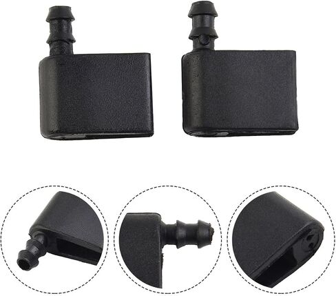 2 PCS Windshield Wiper Arm Nozzle Jet, Windshield Washer Nozzle Kit with 2m Fluid Hose and 4 Pcs Hose Connectors, Wiper Sprayer Replacement Kit 2E1955985 2E1955986 (2*Nozzle+4*Connectors+Hose) in Saudi Arabia