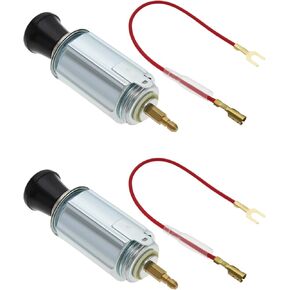 2X Car Cigarette Lighter Element Socket Set Classic Retro Style Car Cigarette Lighter RH-4001 Cigarette Lighter Socket 12V 5A for Classic & Modern Cars